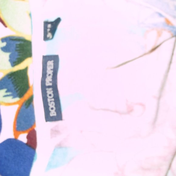 Boston Proper,aqua,seafoam gr,white chalk beads,stretchy,split 3/4 slv,Brand New - Picture 4 of 4